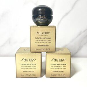 3X Shiseido Future Solution LX Total Regenerating Cream 6ml .21oz Travel Size